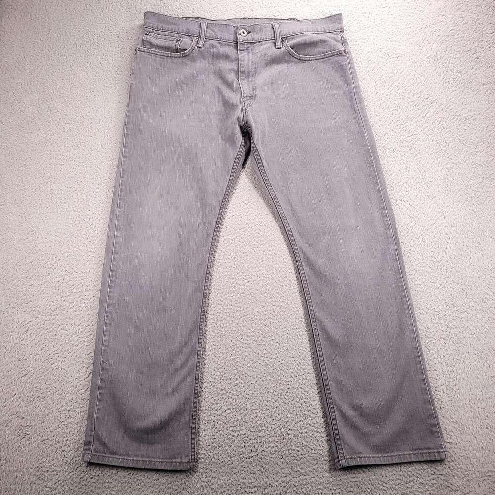 LEVIS‎ 514 Jeans Mens SIze 38x30 (Tag 40x30) Slim Straight Faded Gray Wash Denim